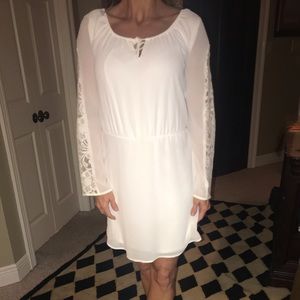 Beautiful cream, lace detail dress